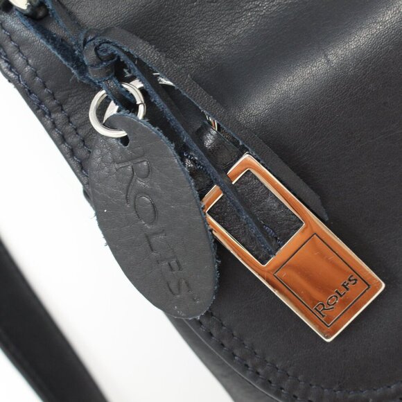 Rolfs Sleek Flap Closure Leather‎ Crossbody Black - Picture 2 of 11